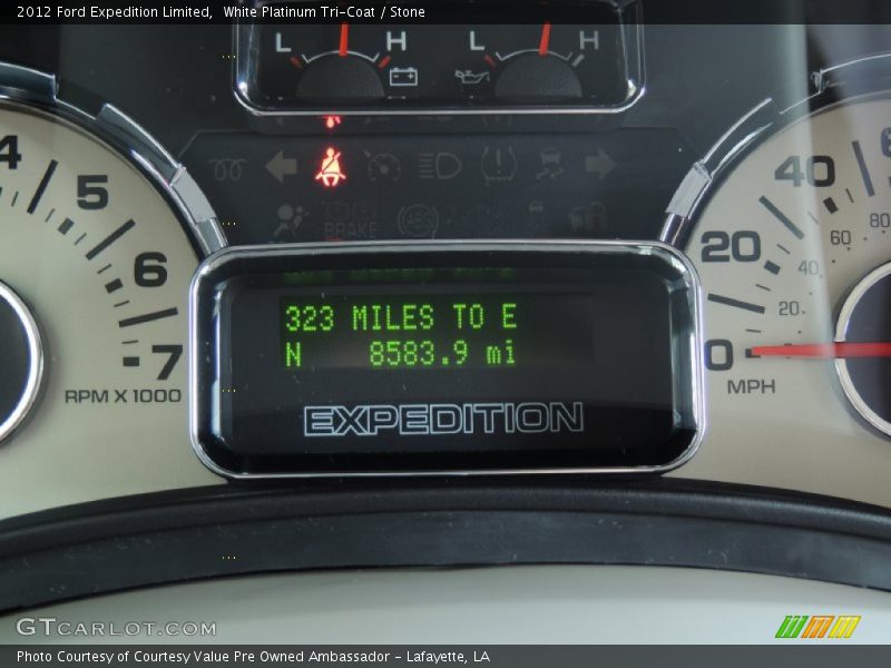 White Platinum Tri-Coat / Stone 2012 Ford Expedition Limited