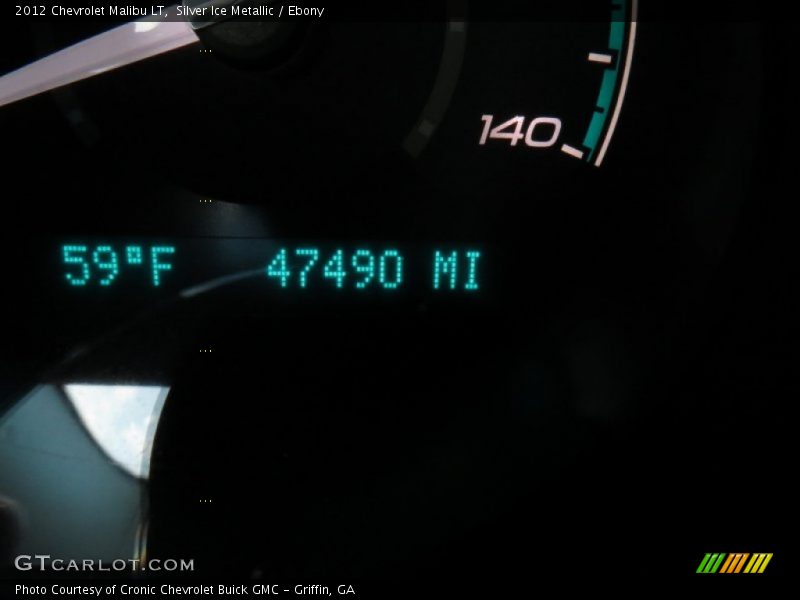 Silver Ice Metallic / Ebony 2012 Chevrolet Malibu LT