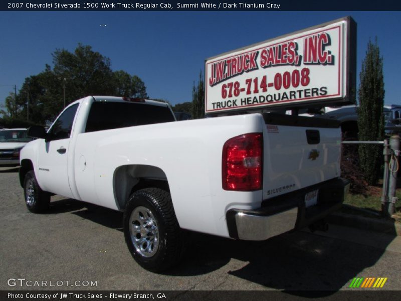 Summit White / Dark Titanium Gray 2007 Chevrolet Silverado 1500 Work Truck Regular Cab