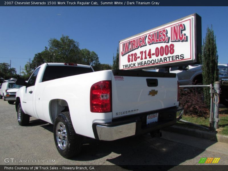 Summit White / Dark Titanium Gray 2007 Chevrolet Silverado 1500 Work Truck Regular Cab