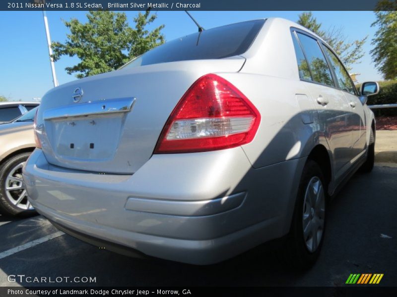 Brilliant Silver Metallic / Charcoal 2011 Nissan Versa 1.8 SL Sedan