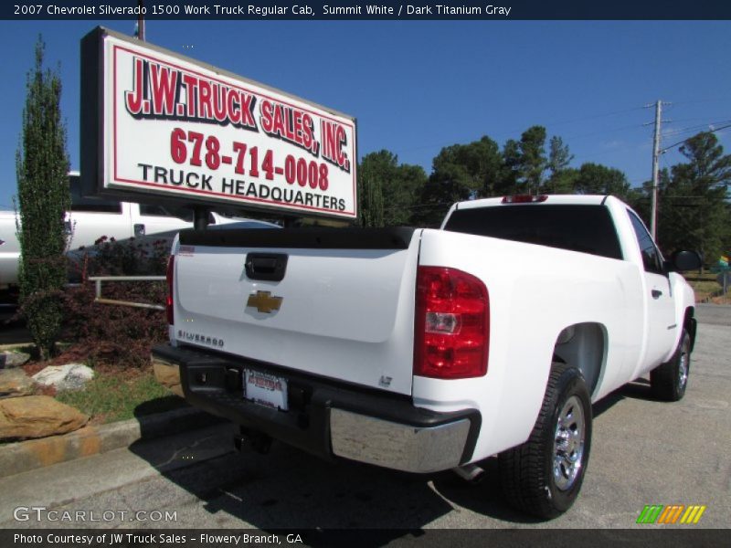 Summit White / Dark Titanium Gray 2007 Chevrolet Silverado 1500 Work Truck Regular Cab