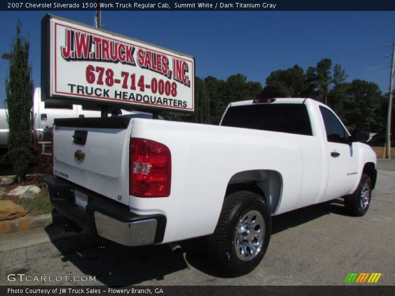 Summit White / Dark Titanium Gray 2007 Chevrolet Silverado 1500 Work Truck Regular Cab