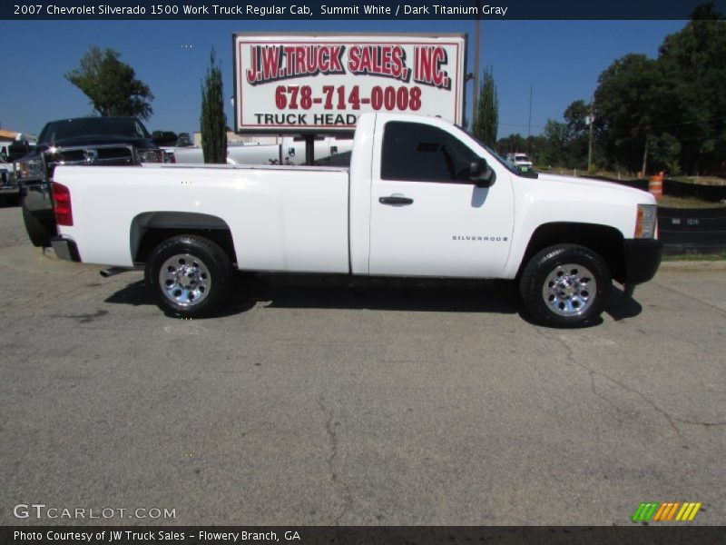 Summit White / Dark Titanium Gray 2007 Chevrolet Silverado 1500 Work Truck Regular Cab