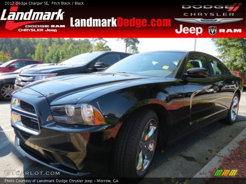 Pitch Black / Black 2012 Dodge Charger SE