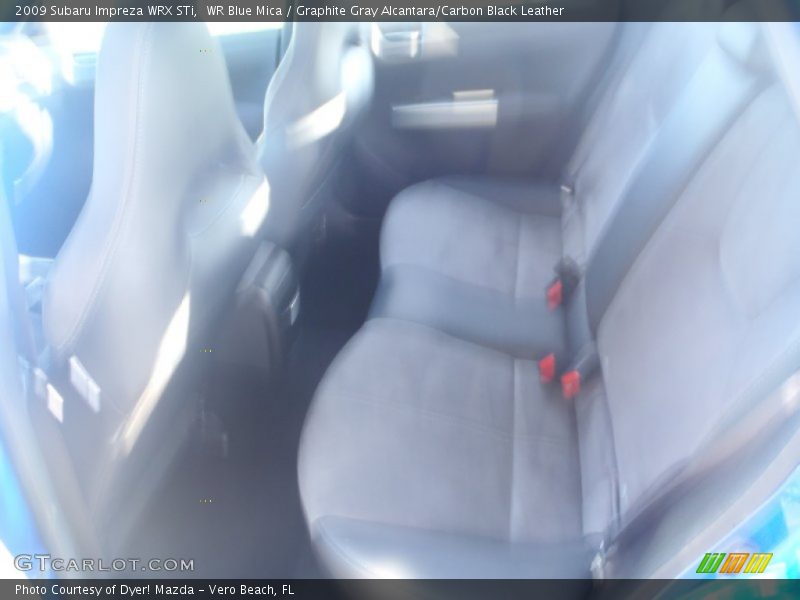 WR Blue Mica / Graphite Gray Alcantara/Carbon Black Leather 2009 Subaru Impreza WRX STi