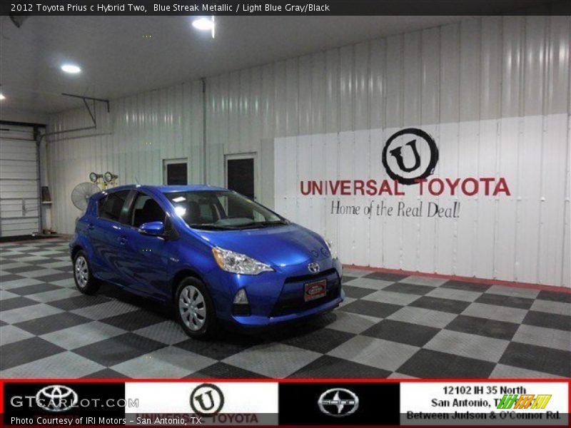 Blue Streak Metallic / Light Blue Gray/Black 2012 Toyota Prius c Hybrid Two