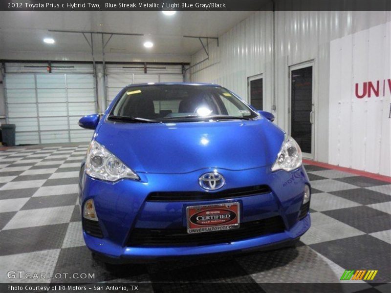 Blue Streak Metallic / Light Blue Gray/Black 2012 Toyota Prius c Hybrid Two