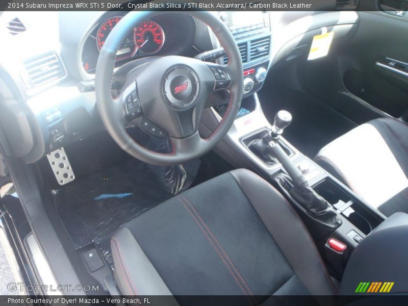 Crystal Black Silica / STI Black Alcantara/ Carbon Black Leather 2014 Subaru Impreza WRX STi 5 Door