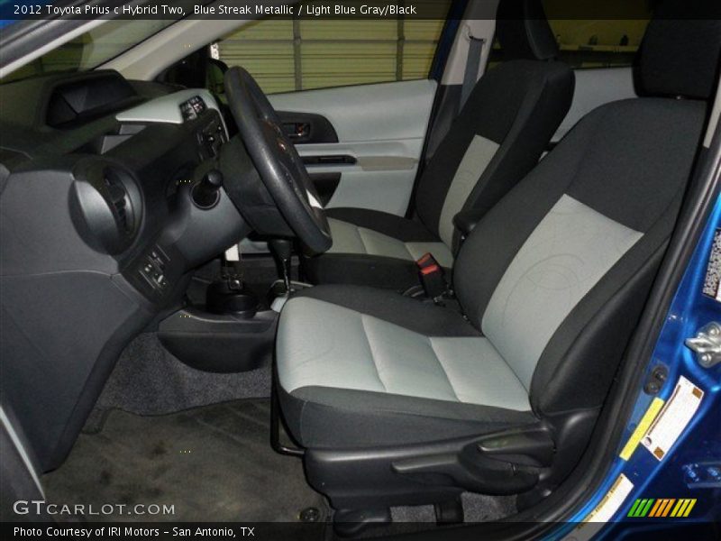 Blue Streak Metallic / Light Blue Gray/Black 2012 Toyota Prius c Hybrid Two