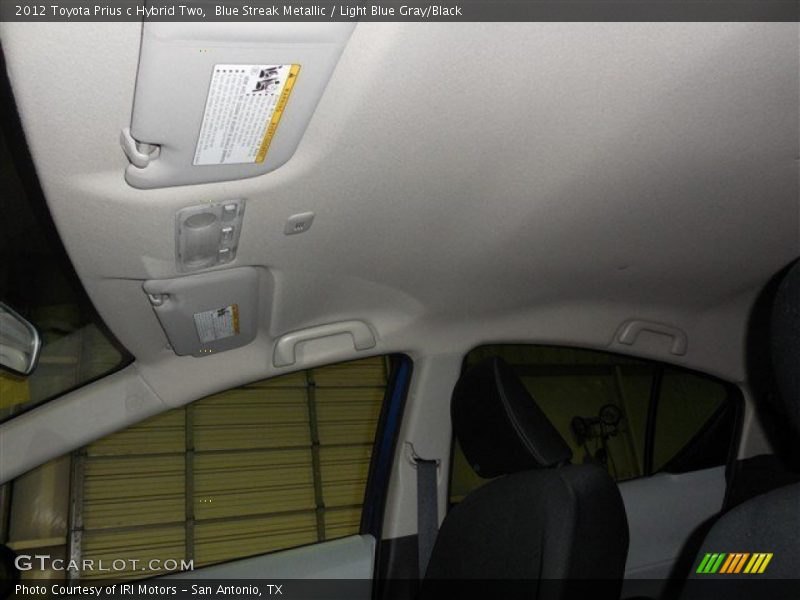 Blue Streak Metallic / Light Blue Gray/Black 2012 Toyota Prius c Hybrid Two