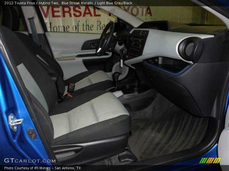 Blue Streak Metallic / Light Blue Gray/Black 2012 Toyota Prius c Hybrid Two