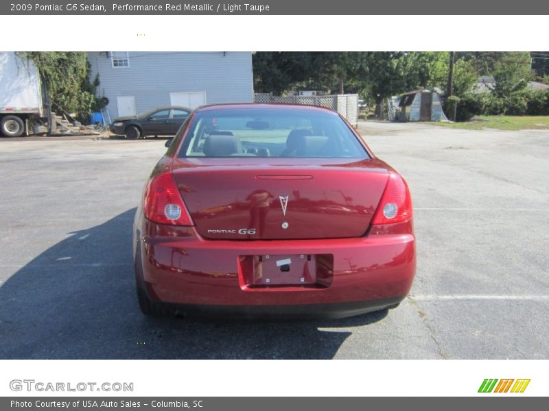 Performance Red Metallic / Light Taupe 2009 Pontiac G6 Sedan