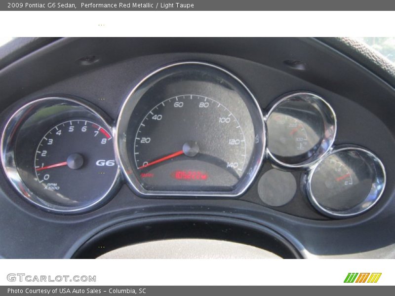 Performance Red Metallic / Light Taupe 2009 Pontiac G6 Sedan