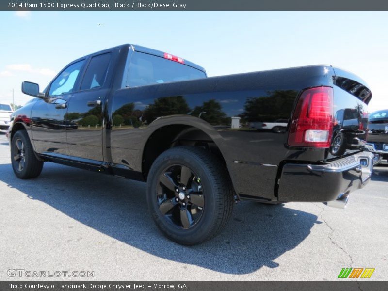 Black / Black/Diesel Gray 2014 Ram 1500 Express Quad Cab