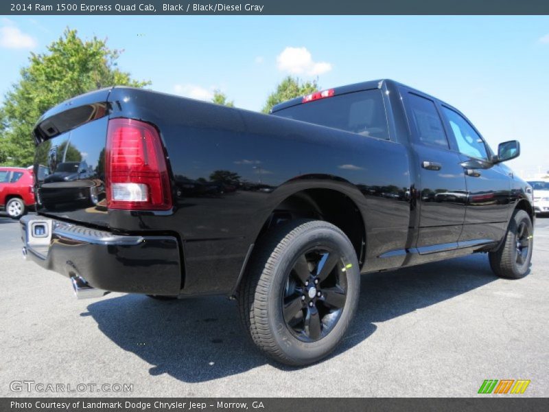 Black / Black/Diesel Gray 2014 Ram 1500 Express Quad Cab