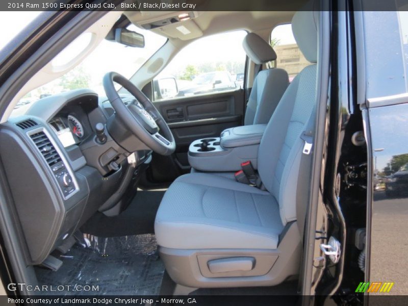 Black / Black/Diesel Gray 2014 Ram 1500 Express Quad Cab
