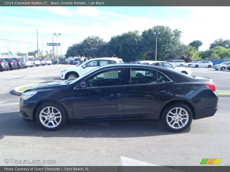 Black Granite Metallic / Jet Black 2014 Chevrolet Malibu LT