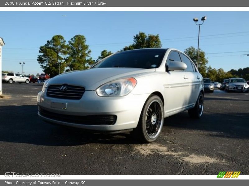 Platinum Silver / Gray 2008 Hyundai Accent GLS Sedan