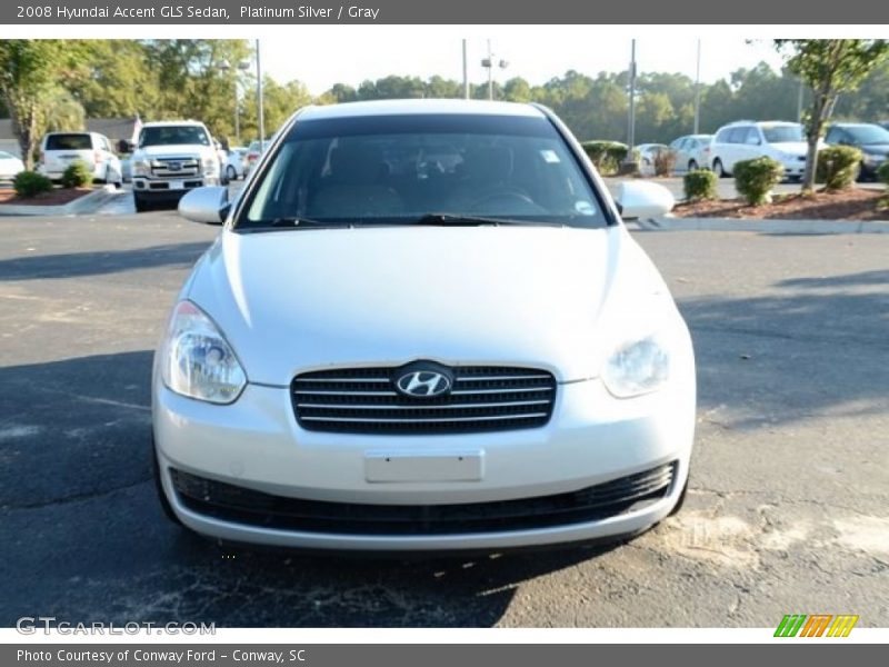 Platinum Silver / Gray 2008 Hyundai Accent GLS Sedan