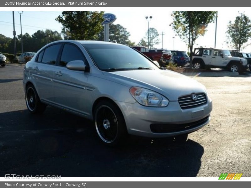 Platinum Silver / Gray 2008 Hyundai Accent GLS Sedan