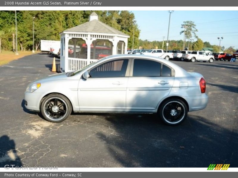 Platinum Silver / Gray 2008 Hyundai Accent GLS Sedan