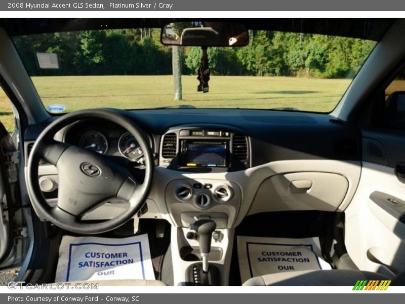 Platinum Silver / Gray 2008 Hyundai Accent GLS Sedan