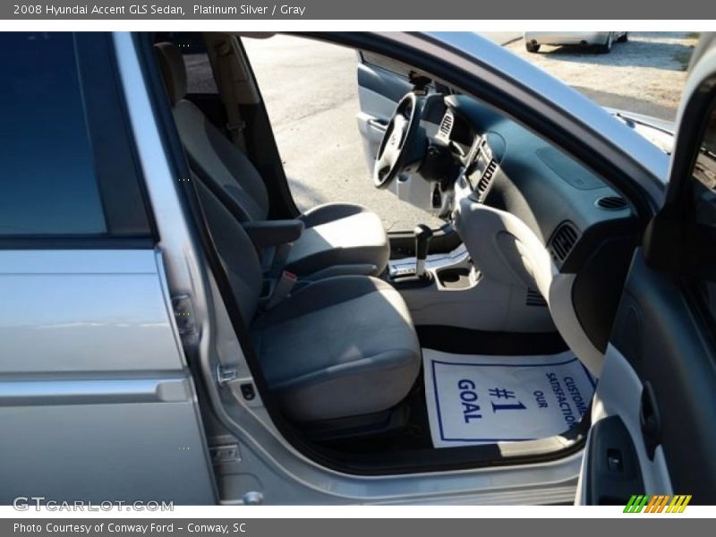 Platinum Silver / Gray 2008 Hyundai Accent GLS Sedan