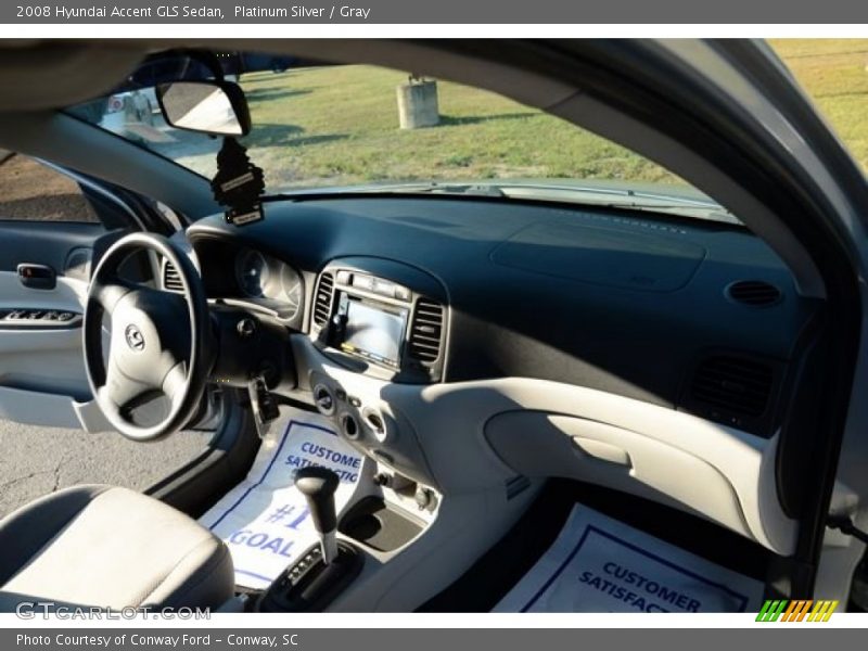Platinum Silver / Gray 2008 Hyundai Accent GLS Sedan