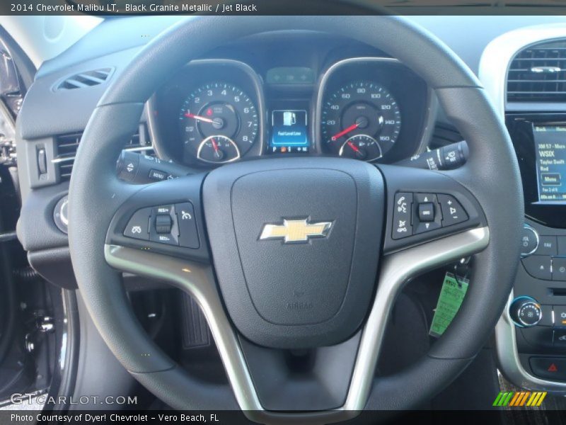 Black Granite Metallic / Jet Black 2014 Chevrolet Malibu LT