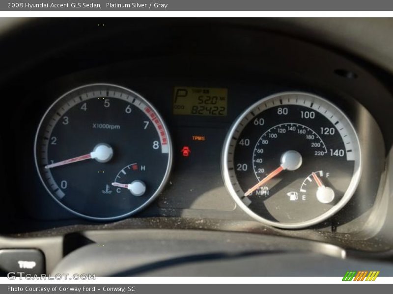 Platinum Silver / Gray 2008 Hyundai Accent GLS Sedan