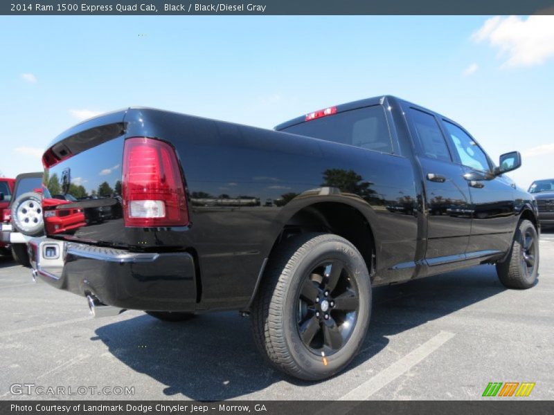 Black / Black/Diesel Gray 2014 Ram 1500 Express Quad Cab