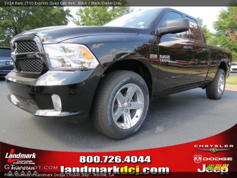 Black / Black/Diesel Gray 2014 Ram 1500 Express Quad Cab 4x4