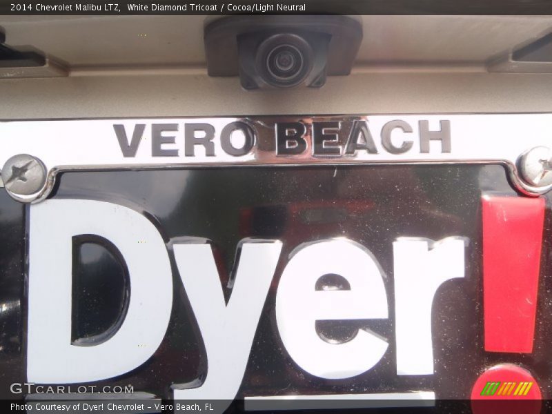 White Diamond Tricoat / Cocoa/Light Neutral 2014 Chevrolet Malibu LTZ