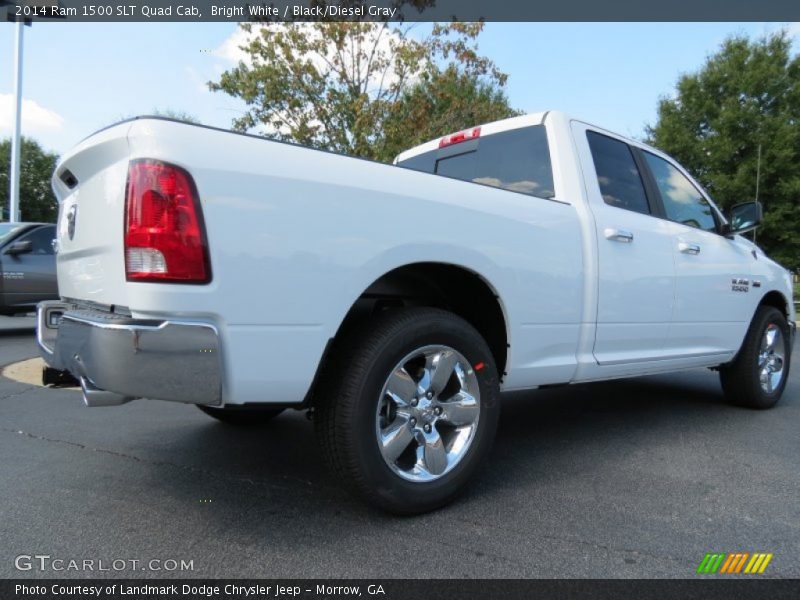 Bright White / Black/Diesel Gray 2014 Ram 1500 SLT Quad Cab
