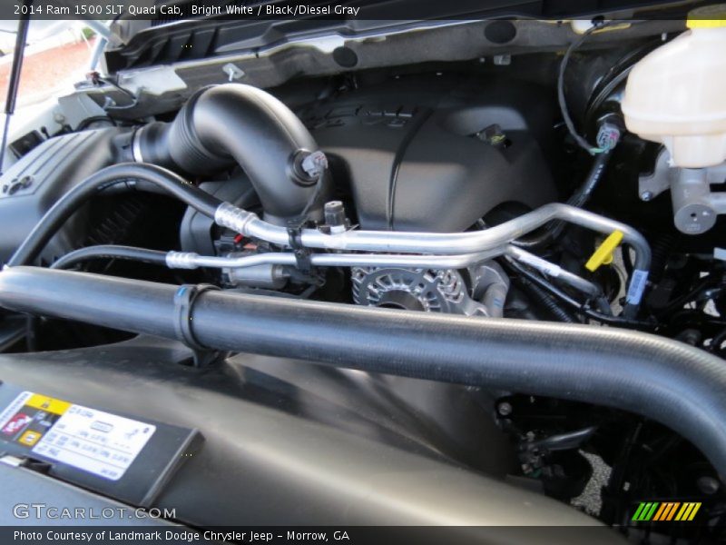 Bright White / Black/Diesel Gray 2014 Ram 1500 SLT Quad Cab
