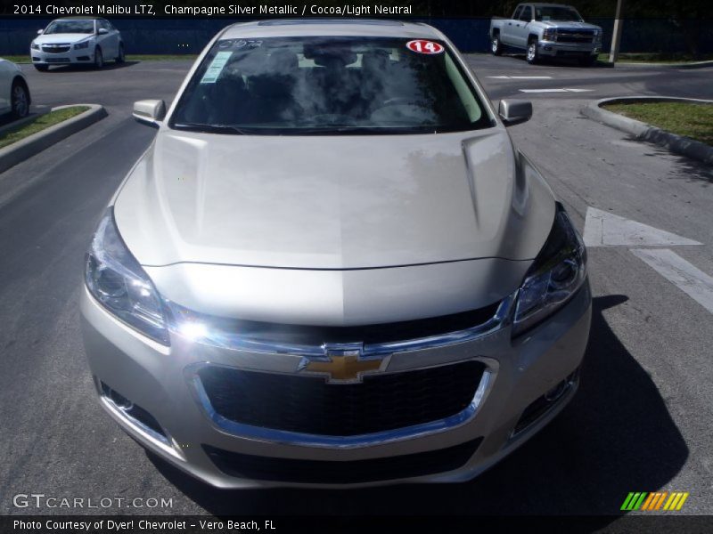 Champagne Silver Metallic / Cocoa/Light Neutral 2014 Chevrolet Malibu LTZ