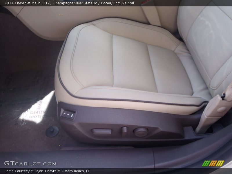 Champagne Silver Metallic / Cocoa/Light Neutral 2014 Chevrolet Malibu LTZ