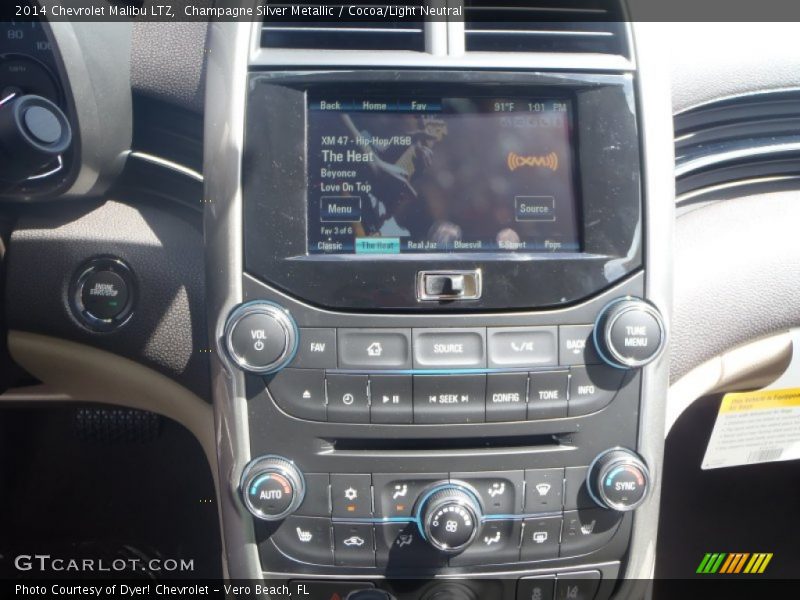 Champagne Silver Metallic / Cocoa/Light Neutral 2014 Chevrolet Malibu LTZ