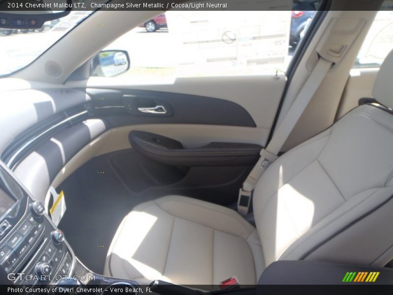 Champagne Silver Metallic / Cocoa/Light Neutral 2014 Chevrolet Malibu LTZ