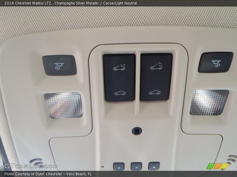 Champagne Silver Metallic / Cocoa/Light Neutral 2014 Chevrolet Malibu LTZ