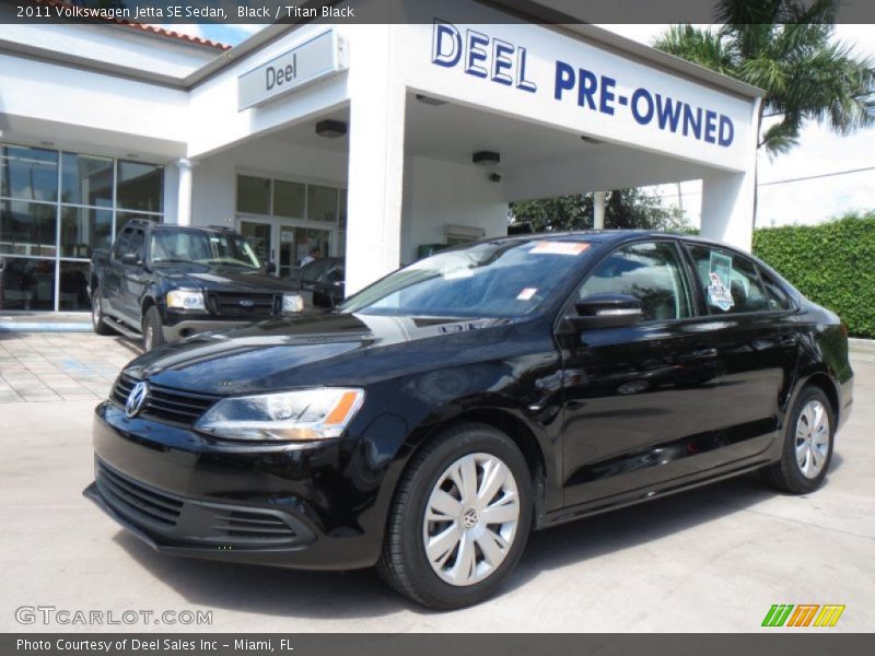 Black / Titan Black 2011 Volkswagen Jetta SE Sedan