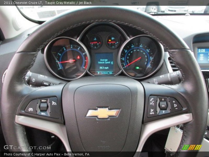 Taupe Gray Metallic / Jet Black 2011 Chevrolet Cruze LT