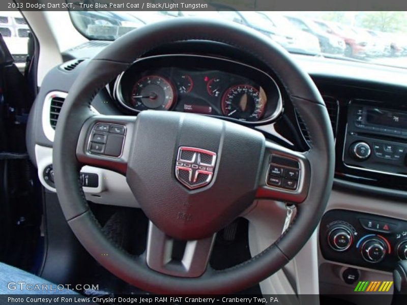 True Blue Pearl Coat / Black/Light Tungsten 2013 Dodge Dart SXT