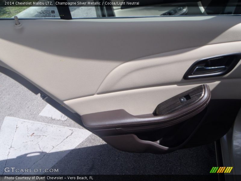 Champagne Silver Metallic / Cocoa/Light Neutral 2014 Chevrolet Malibu LTZ