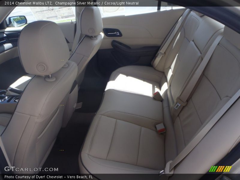 Champagne Silver Metallic / Cocoa/Light Neutral 2014 Chevrolet Malibu LTZ