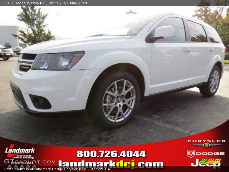 White / R/T Black/Red 2014 Dodge Journey R/T