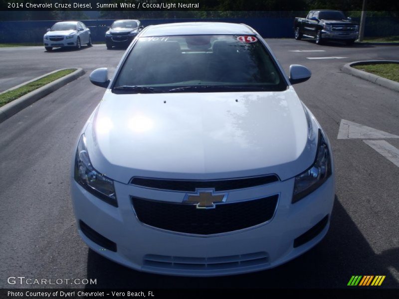 Summit White / Cocoa/Light Neutral 2014 Chevrolet Cruze Diesel