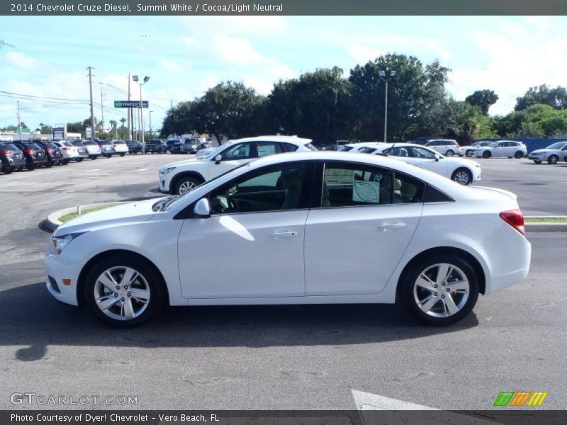 Summit White / Cocoa/Light Neutral 2014 Chevrolet Cruze Diesel