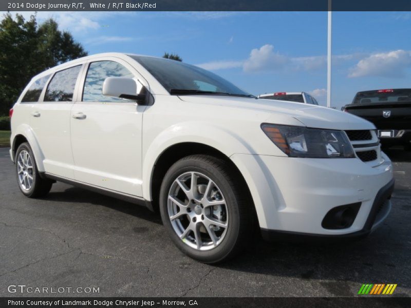 White / R/T Black/Red 2014 Dodge Journey R/T